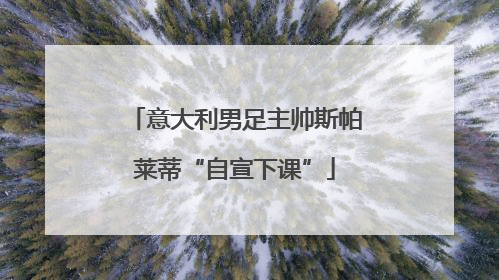 意大利男足主帅斯帕莱蒂“自宣下课”