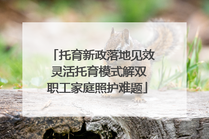 托育新政落地见效 灵活托育模式解双职工家庭照护难题