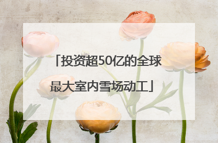 投资超50亿的全球最大室内雪场动工