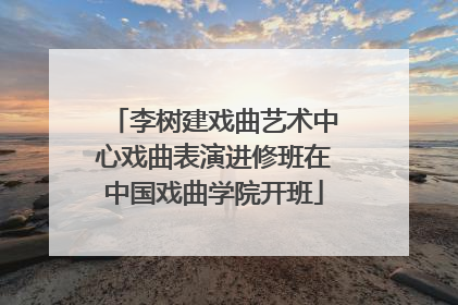 李树建戏曲艺术中心戏曲表演进修班在中国戏曲学院开班