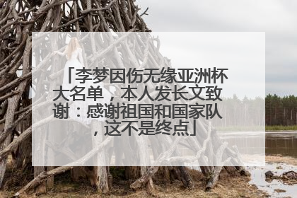 李梦因伤无缘亚洲杯大名单，本人发长文致谢：感谢祖国和国家队，这不是终点
