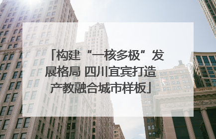 构建“一核多极”发展格局 四川宜宾打造产教融合城市样板