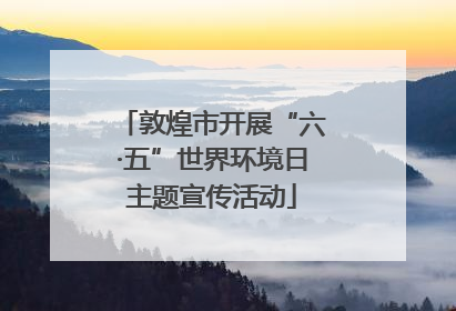 敦煌市开展“六·五”世界环境日主题宣传活动