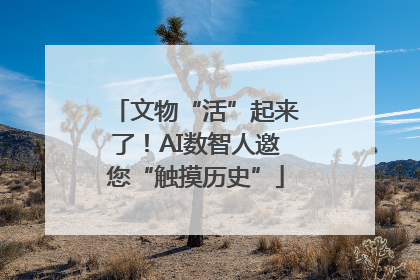 文物“活”起来了！AI数智人邀您“触摸历史”