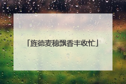 旌德麦穗飘香丰收忙
