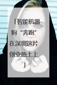 智能机器狗“奔跑”在深圳这片创业热土上