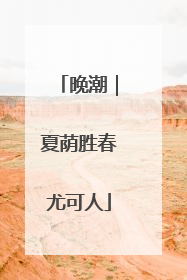 晚潮｜夏荫胜春尤可人