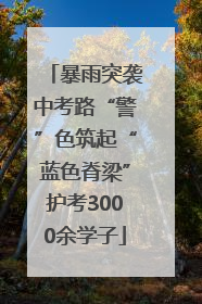 暴雨突袭中考路“警”色筑起“蓝色脊梁”护考3000余学子