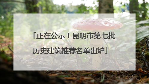 正在公示！昆明市第七批历史建筑推荐名单出炉