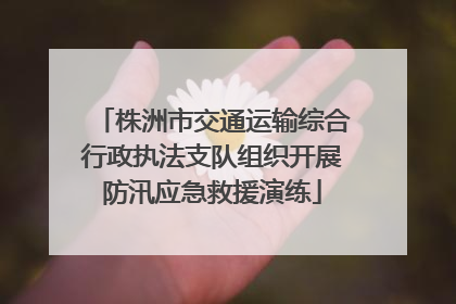 株洲市交通运输综合行政执法支队组织开展防汛应急救援演练