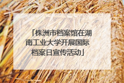 株洲市档案馆在湖南工业大学开展国际档案日宣传活动