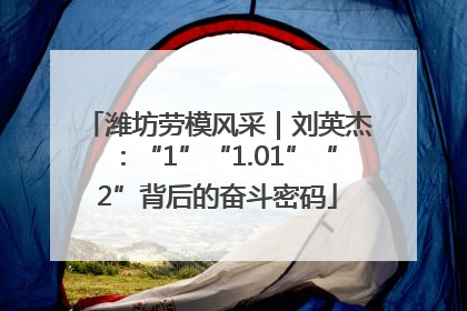 潍坊劳模风采｜刘英杰：“1”“1.01”“2”背后的奋斗密码