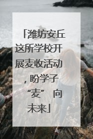 潍坊安丘这所学校开展麦收活动，盼学子 “麦” 向未来