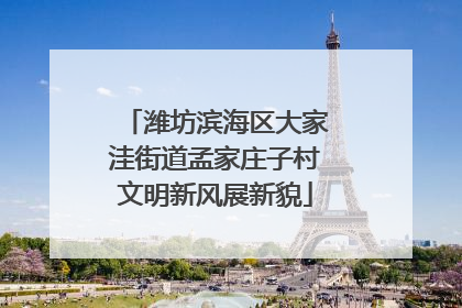 潍坊滨海区大家洼街道孟家庄子村文明新风展新貌