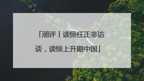 潮评丨读懂任正非访谈，读懂上升期中国