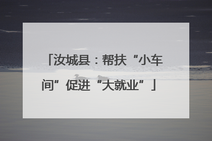 汝城县：帮扶“小车间”促进“大就业”
