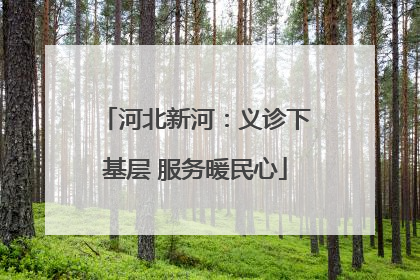 河北新河：义诊下基层 服务暖民心