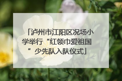 泸州市江阳区况场小学举行“红领巾爱祖国”少先队入队仪式
