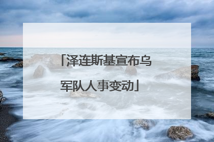 泽连斯基宣布乌军队人事变动