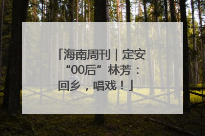 海南周刊｜定安“00后”林芳：回乡，唱戏！