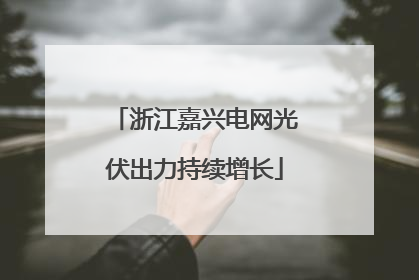 浙江嘉兴电网光伏出力持续增长