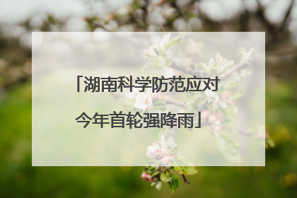 湖南科学防范应对今年首轮强降雨