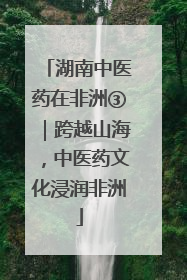 湖南中医药在非洲③｜跨越山海，中医药文化浸润非洲