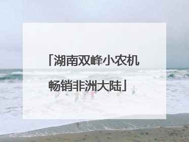 湖南双峰小农机畅销非洲大陆