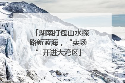 湖南打包山水探路新蓝海，“卖场”开进大湾区