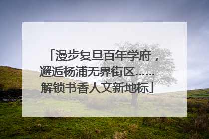漫步复旦百年学府，邂逅杨浦无界街区……解锁书香人文新地标