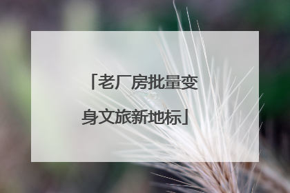 老厂房批量变身文旅新地标