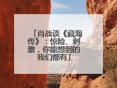 肖战谈《藏海传》：惊险、刺激，你能想到的我们都有