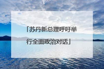 苏丹新总理呼吁举行全面政治对话