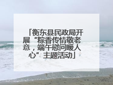 衡东县民政局开展“粽香传情敬老意，端午慰问暖人心”主题活动