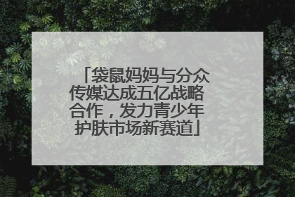袋鼠妈妈与分众传媒达成五亿战略合作，发力青少年护肤市场新赛道