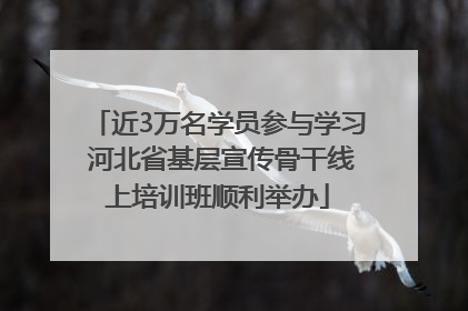 近3万名学员参与学习 河北省基层宣传骨干线上培训班顺利举办