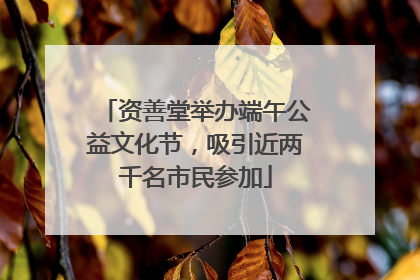 资善堂举办端午公益文化节，吸引近两千名市民参加