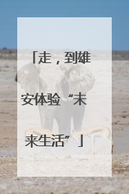 走，到雄安体验“未来生活”