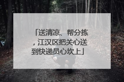 送清凉、帮分拣，江汉区把关心送到快递员心坎上