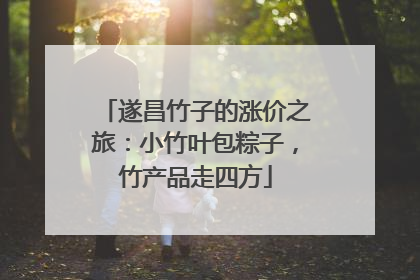 遂昌竹子的涨价之旅：小竹叶包粽子，竹产品走四方