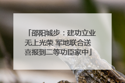 邵阳城步：建功立业无上光荣 军地联合送喜报到二等功臣家中