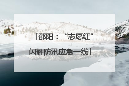 邵阳：“志愿红”闪耀防汛应急一线