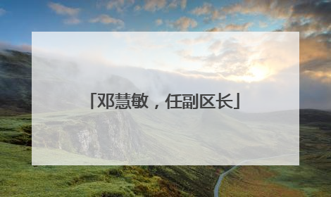 邓慧敏，任副区长