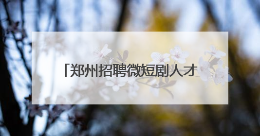 郑州招聘微短剧人才！日薪最高3万元，岗位要求及人数公布