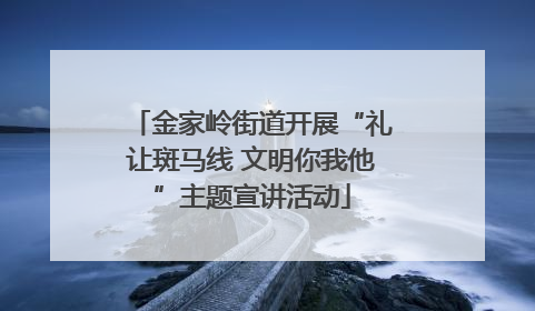金家岭街道开展“礼让斑马线 文明你我他”主题宣讲活动