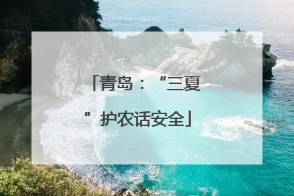 青岛：“三夏”护农话安全