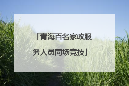青海百名家政服务人员同场竞技