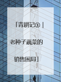青耕记③｜老种子蔬菜的销售困局