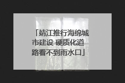 靖江推行海绵城市建设 硬质化道路看不到雨水口