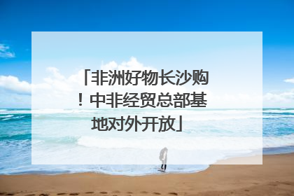 非洲好物长沙购！中非经贸总部基地对外开放